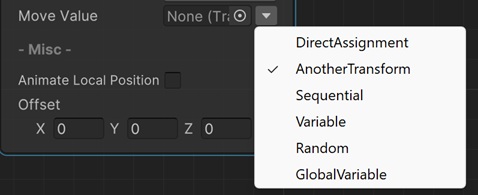 Value Assign Options